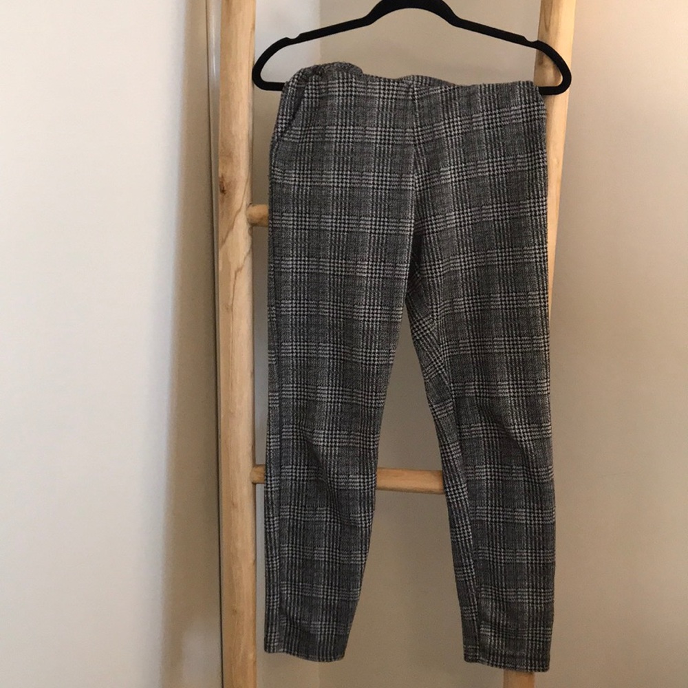 Plaid stretchy pants
